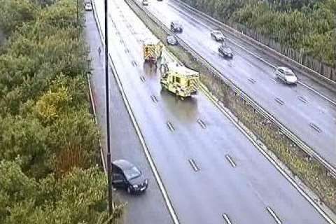 Ambulances are at the scene. Picture: Highways England