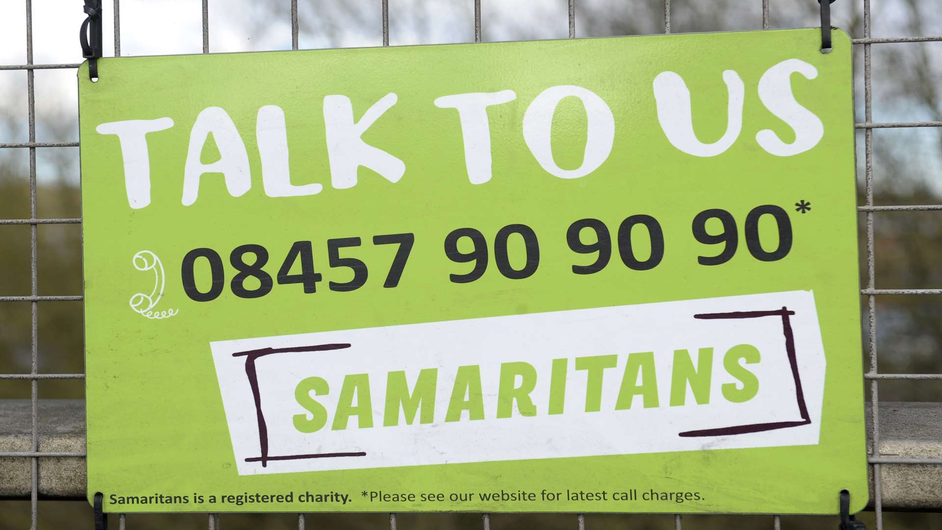 Samaritans sign on the bridge over the A2 at Wincheap. Picture: Barry Goodwin