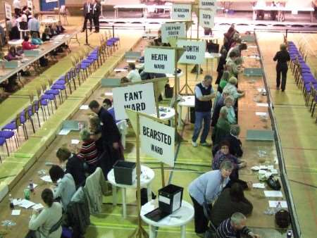 The count begins at Mote Park for the Maidstone council elections