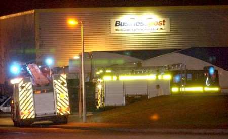Firefighters at the scene of Friday's chemical spillage. Picture: ANDY PAYTON