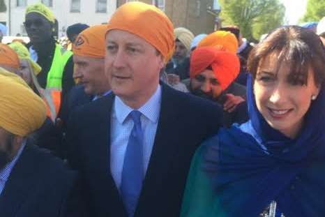 Prime Minister David Cameron and wife Samantha join people celebrating Vaisakhi in Gravesend