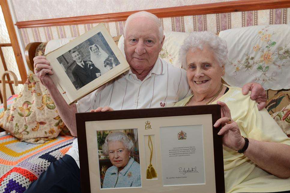 Stephen and Doreen Cousins who have celebrated their 60th wedding anniversary