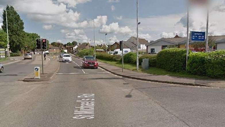 The incident happened in St Michael's Road, Sittingbourne, near Aldi. Picture: Google (42527583)
