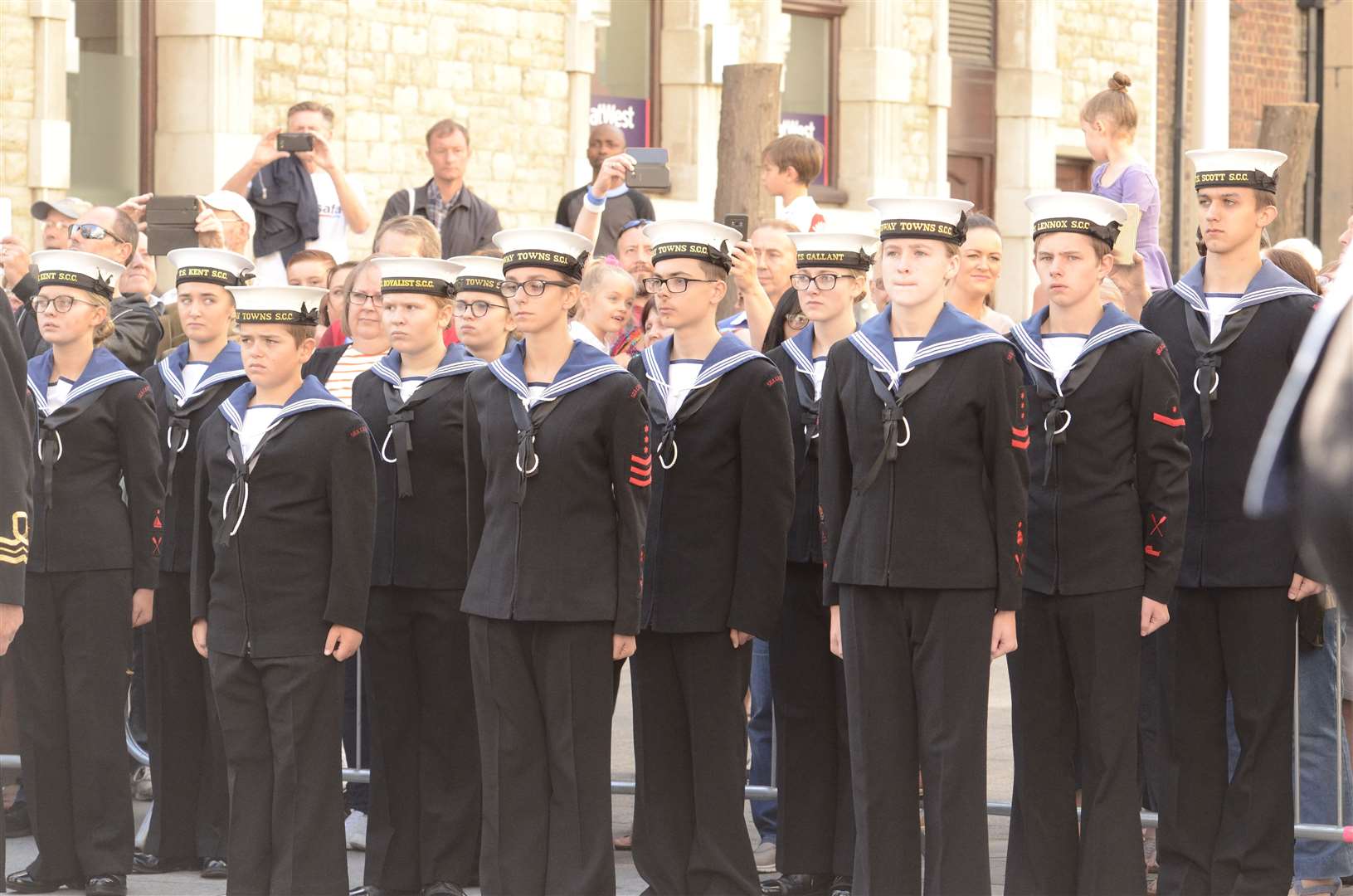 The Medway Towns Sea Cadets at last year's Medway freedom parade for HMS Medway in Chatham. Picture:Chris Davey