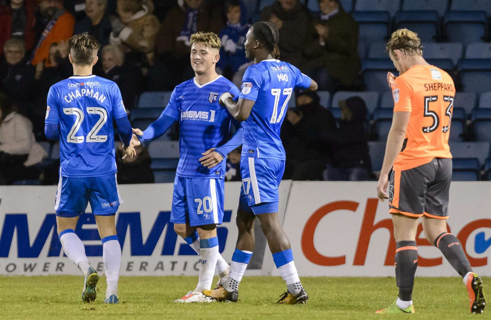 Gillingham beat Reading 7-5 in last season's Checkatrade Trophy competition Picture: Andy Payton