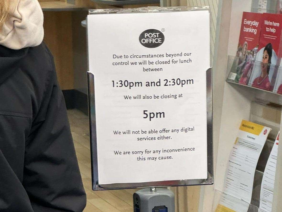 The Post Office in St George's Street, Canterbury, has suffered from staff shortages