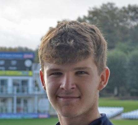 Jaydn Denly - the teenager made his first-class Kent debut in their County Championship Division 1 fixture with Essex on Friday. Picture: Kent Cricket