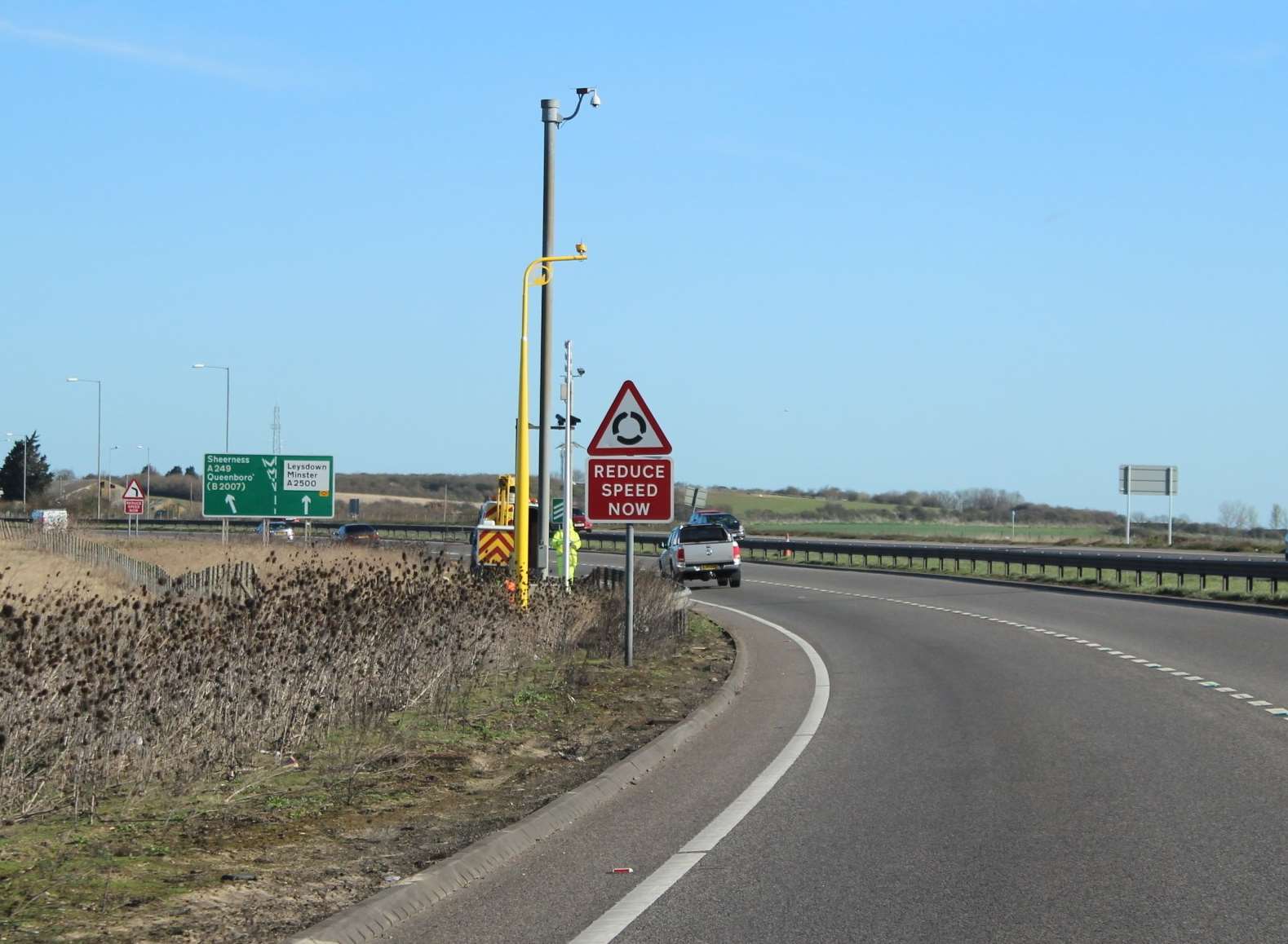 Average speed cameras are now on the Sheppey Crossing