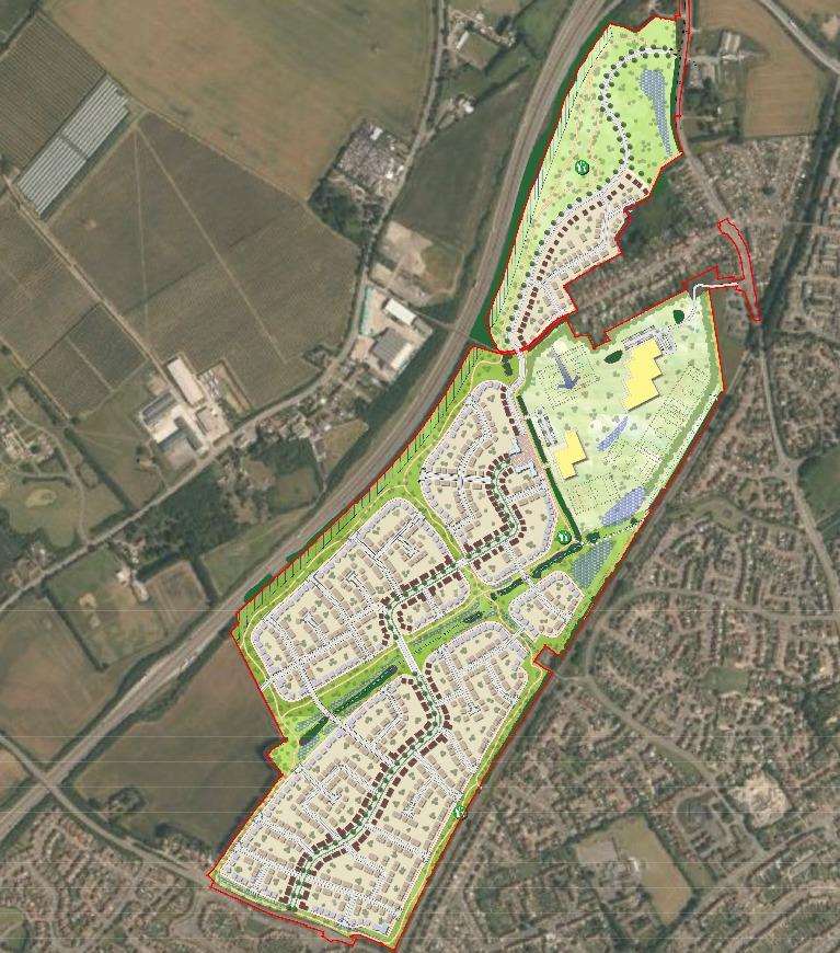 A bird's eye view of the planning application put in for a development in north west Sittingbourne
