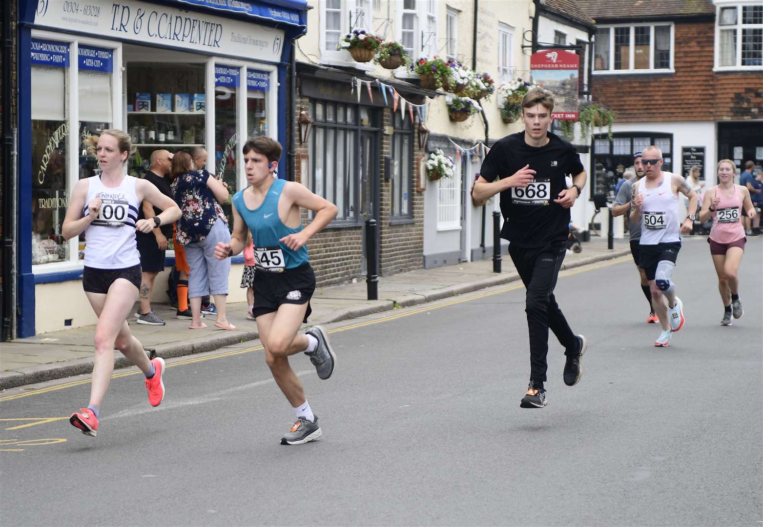 Runners make their way through the town Picture: Barry Goodwin