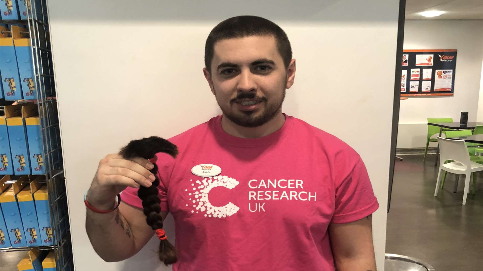 He hopes to raise £500 for Cancer Research UK