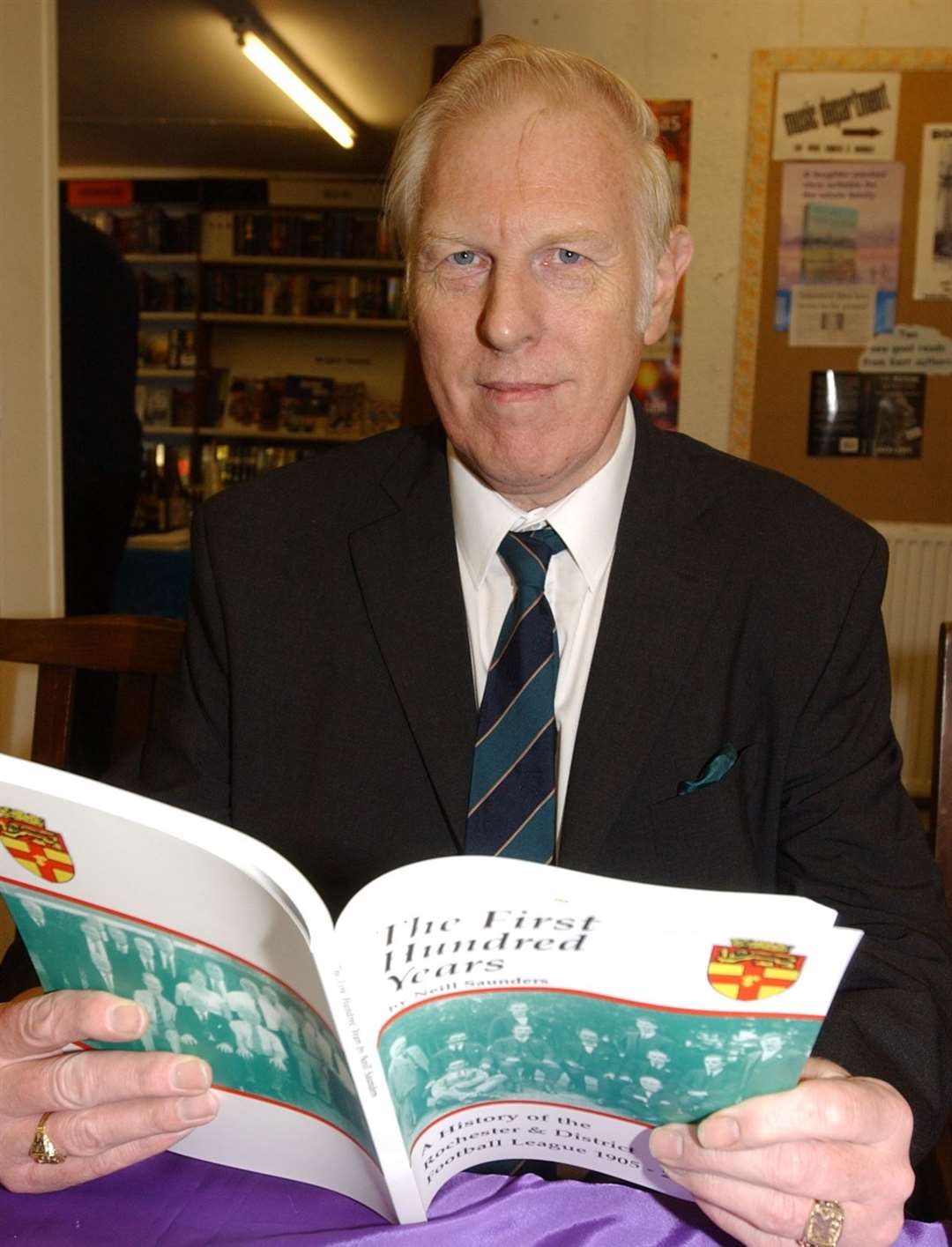 Terry Lawerence and the book launch of Rochester and District Soccer League Centenary Book. Picture: Jim Rantell