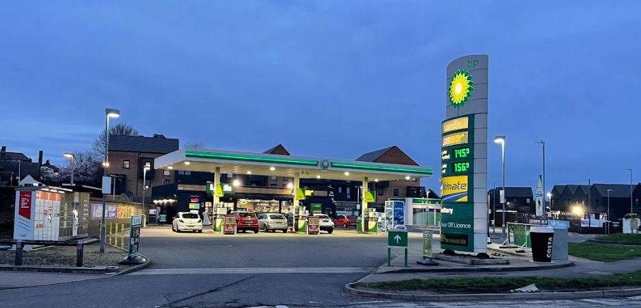 The BP petrol station in St Paul's Street, Milton Regis