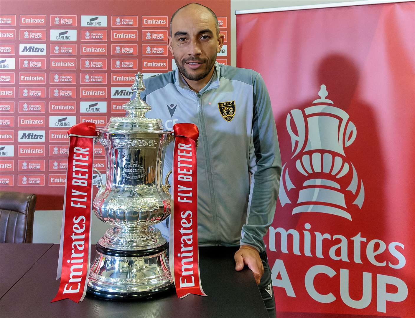 Maidstone United assistant manager Craig Fagan with the FA Cup. Picture: Helen Cooper