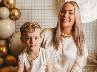 Ellis Hales, from Sittingbourne, who owns Little C's Boutique, with son Circo Smith. Picture: LM Photography
