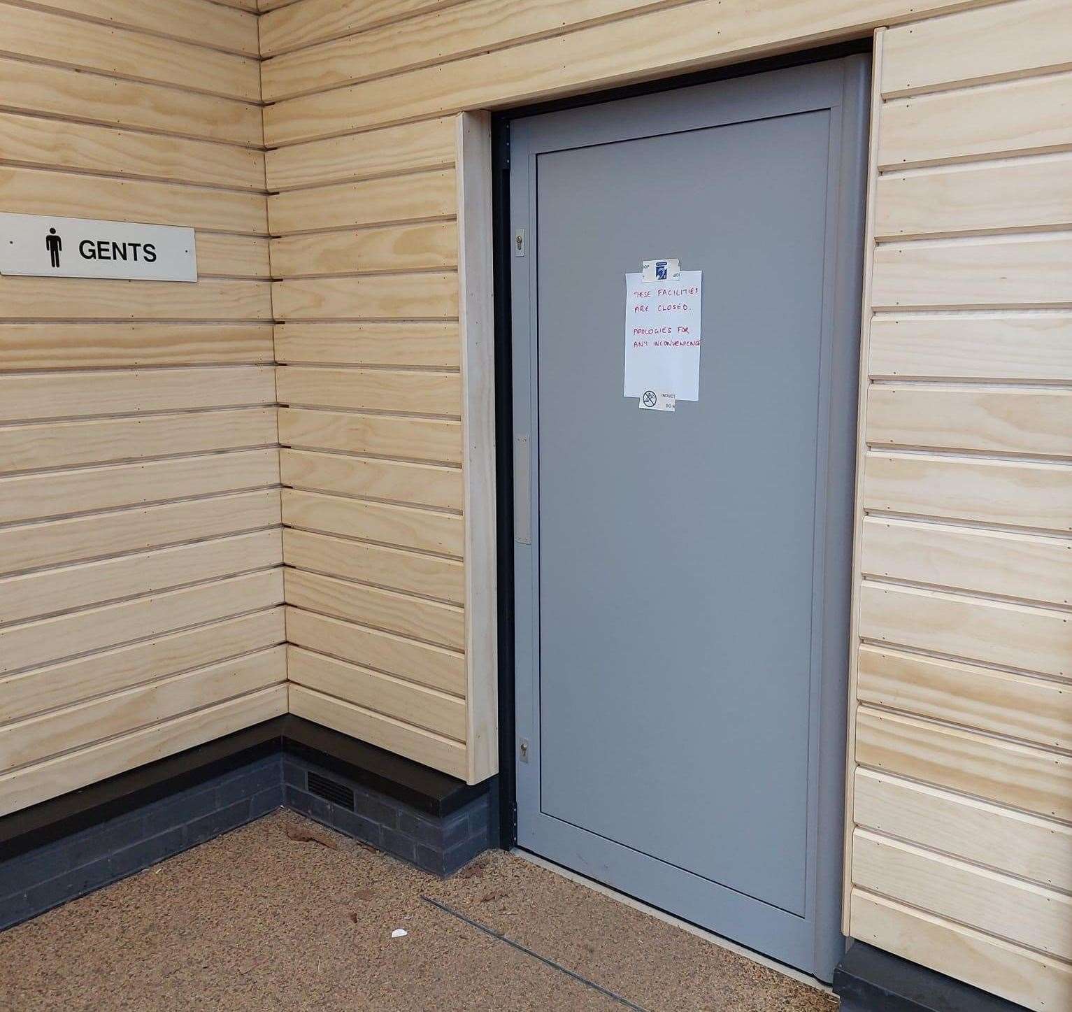 The new Mote Park toilets were temporarily shut. Picture: Jeff JB Curry