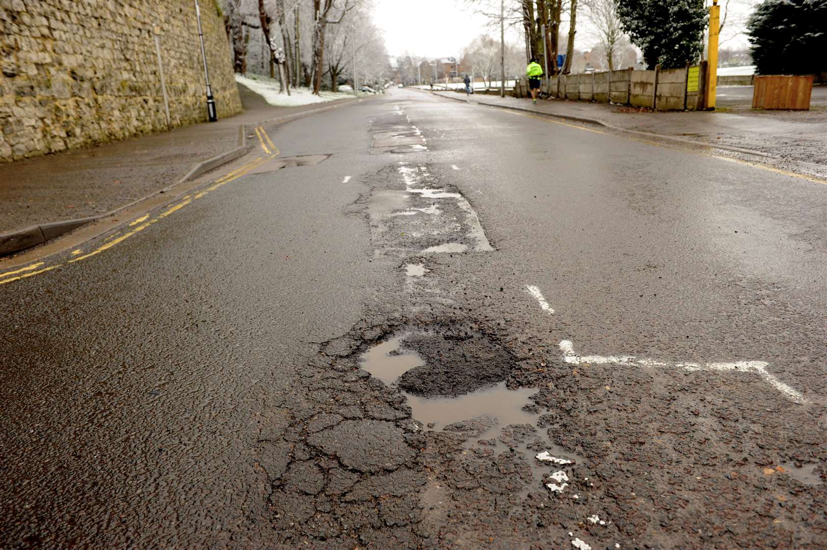 Potholes on Esplanade, Rochester