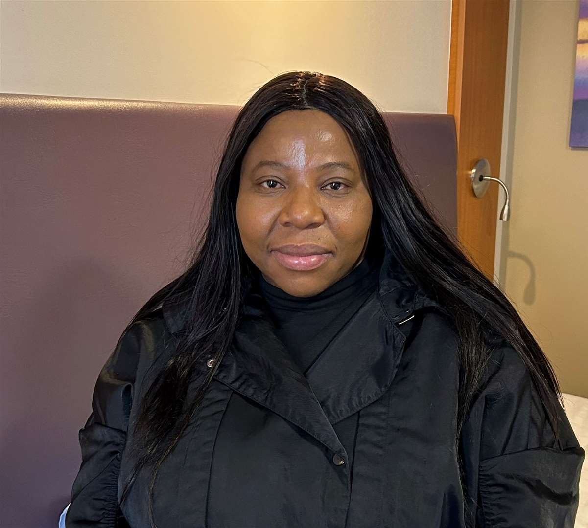 Barbara Motsisi has been living in a Premier Inn following the fire in Herne Bay
