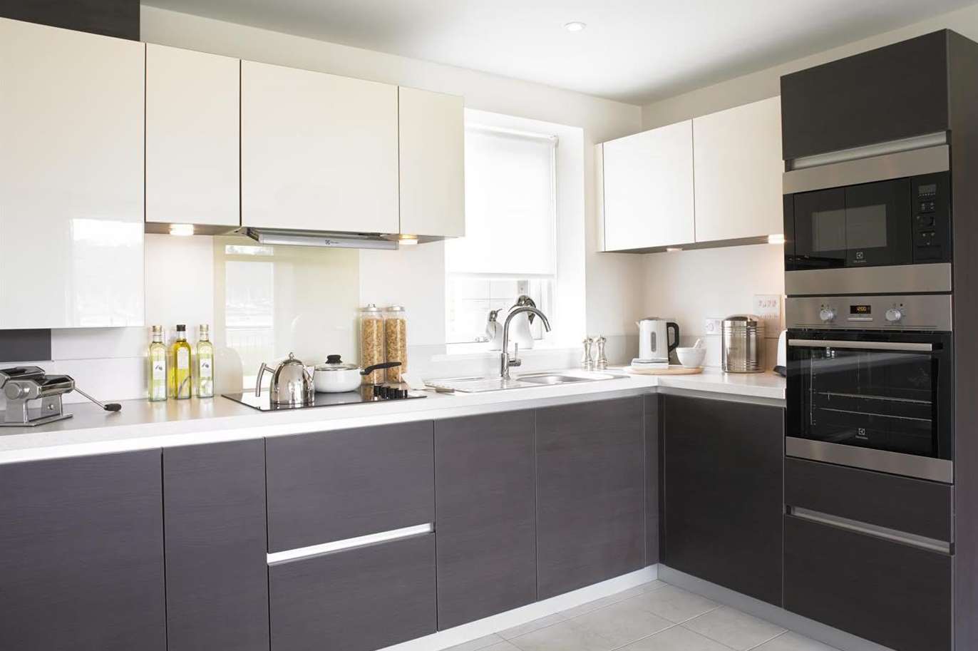 The kitchen area of the apartments at St Mary's Island, Chatham