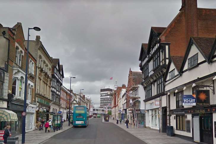 Police were in Maidstone High Street earlier today. Picture: Google