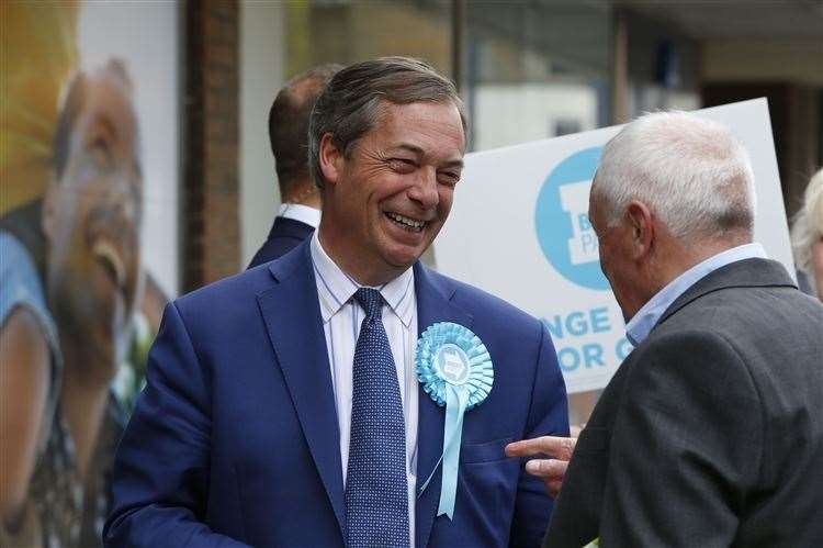 Nigel Farage campaigning in Gravesend (21375053)