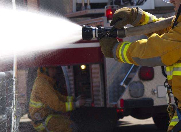 Firefighters were finished extinguishing the fire after an hour. Stock image