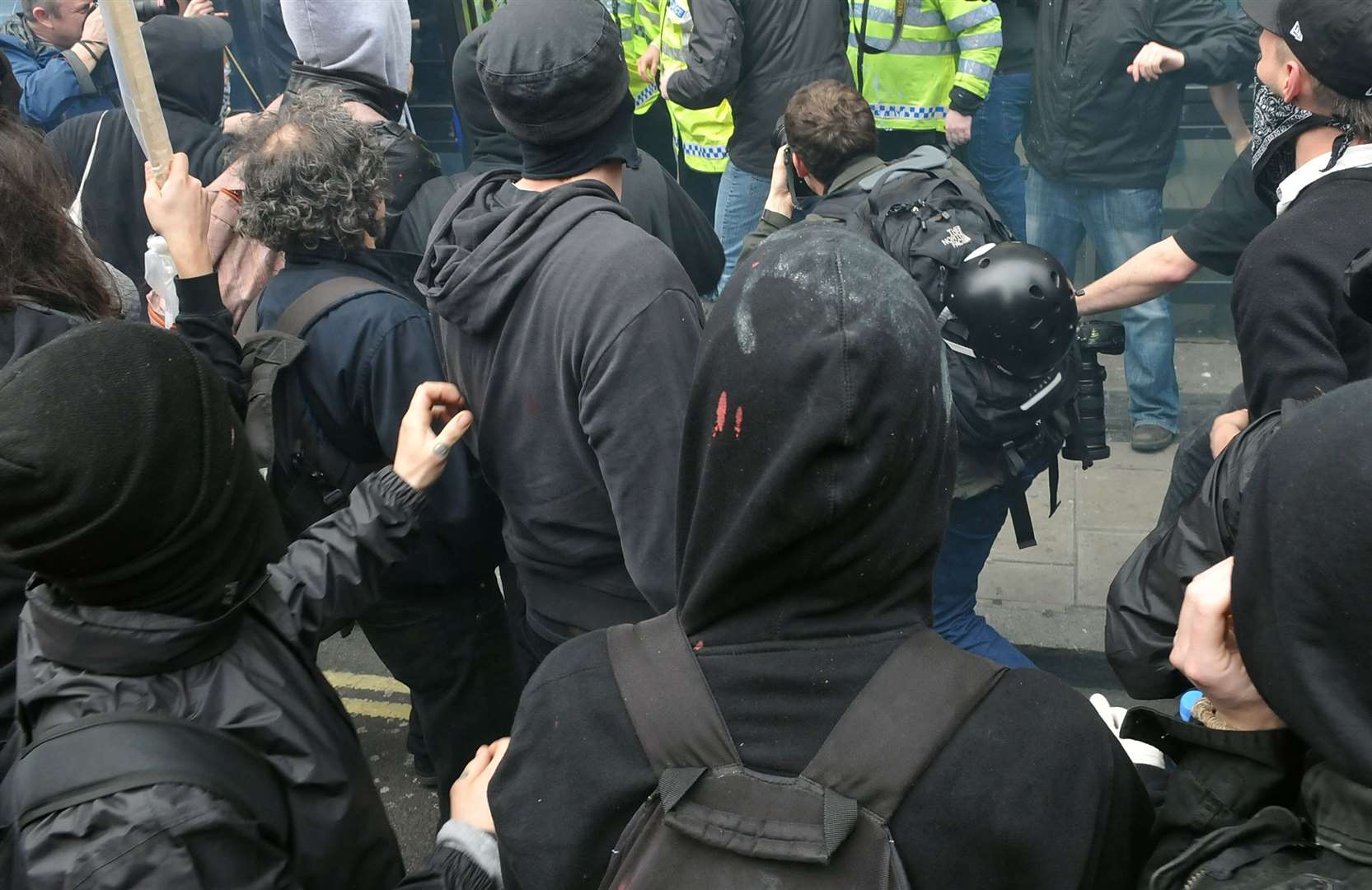 Antifa clashed with Generation Identity in Sevenoaks. Stock picture