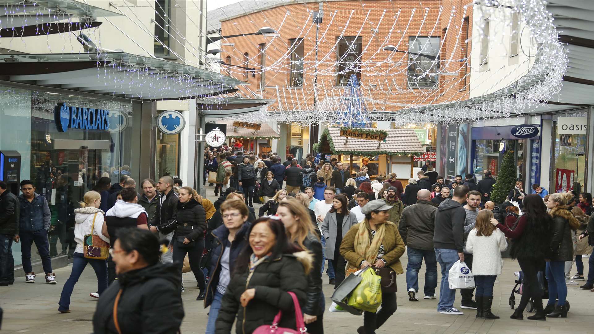 Boxing Day shoppers in Fremlin Walk, Maidstone, last year