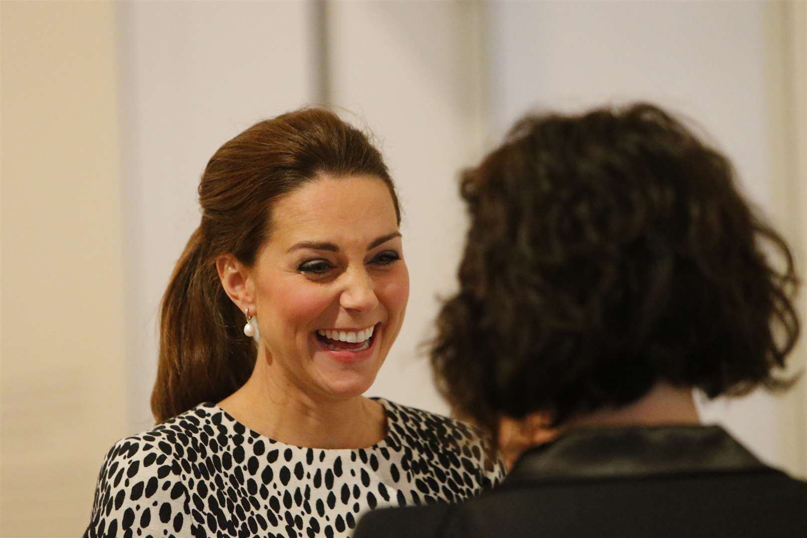 The Duchess shares a joke with Trish Morrissey. Picture: Andy Jones/Isle of Thanet Gazette
