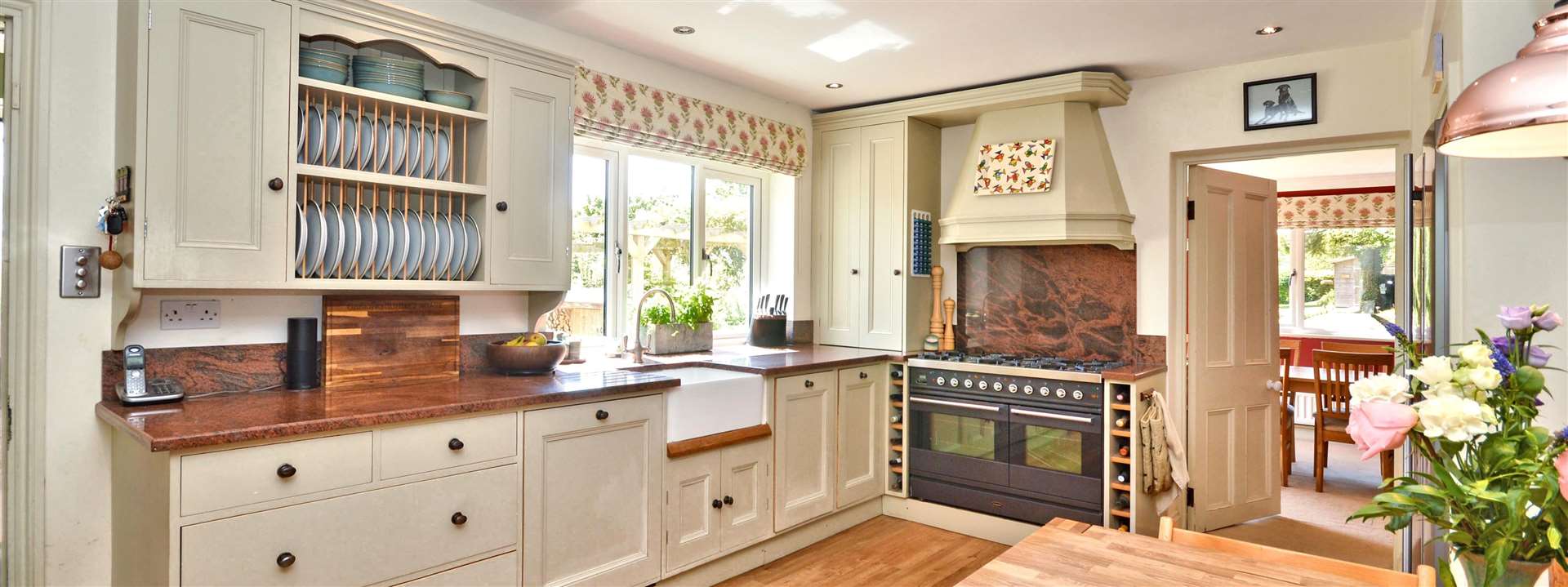 Lilac Cottage has a bespoke wood kitchen