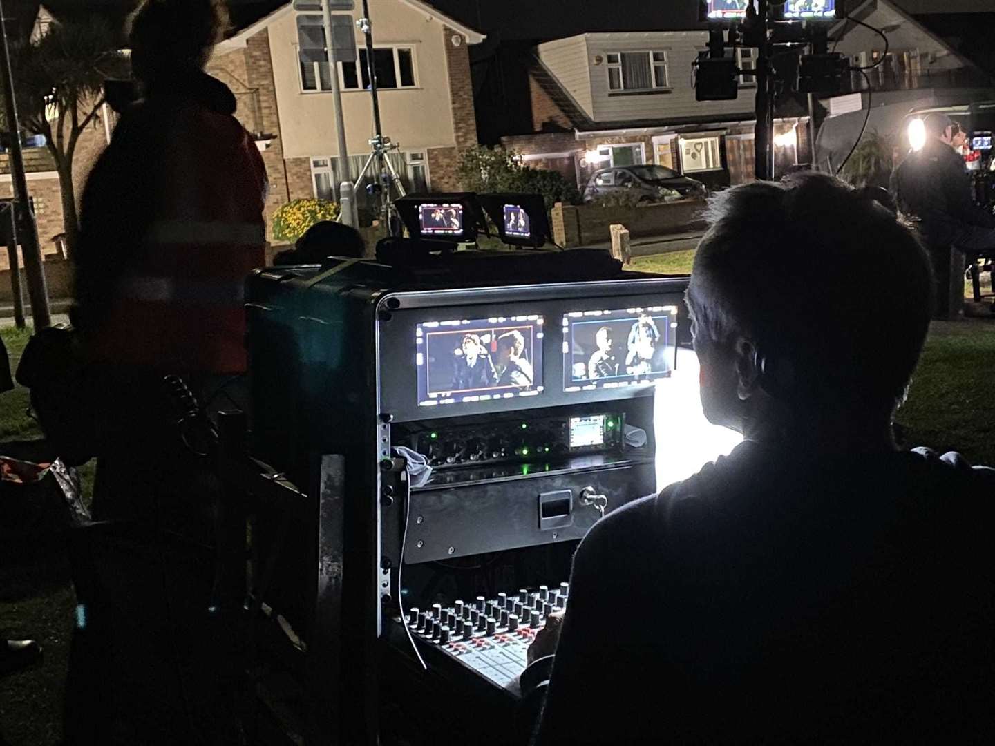 Behind the scenes on a Silent Witness night shoot at The Leas. Picture: Mike Fendt