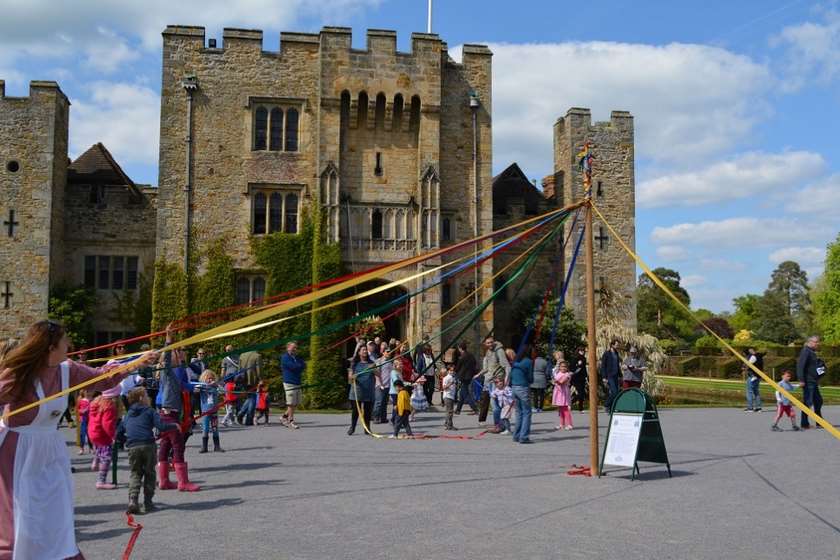 Dancers around the Maypole at Hever