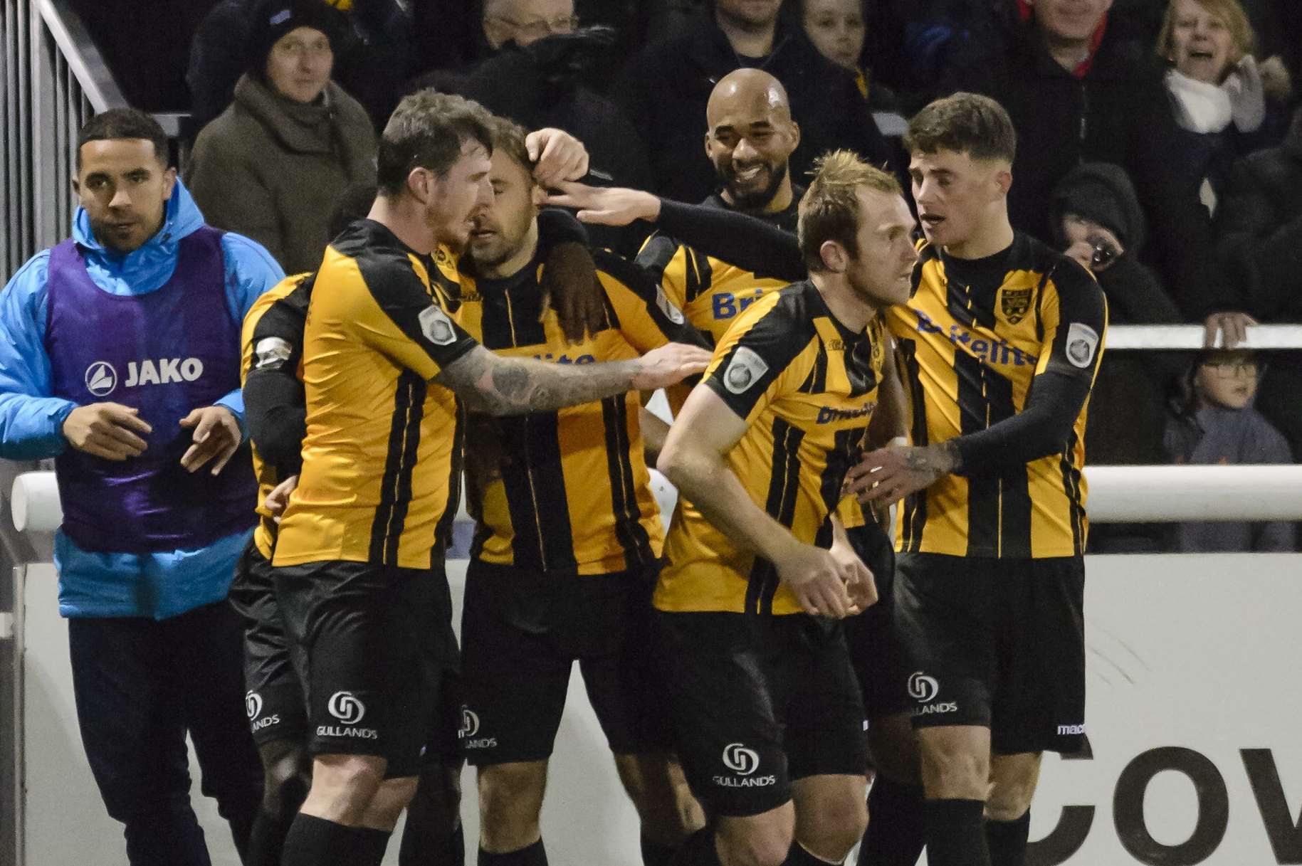 Maidstone celebrate Joe Anderson's last-minute equaliser Picture: Andy Payton