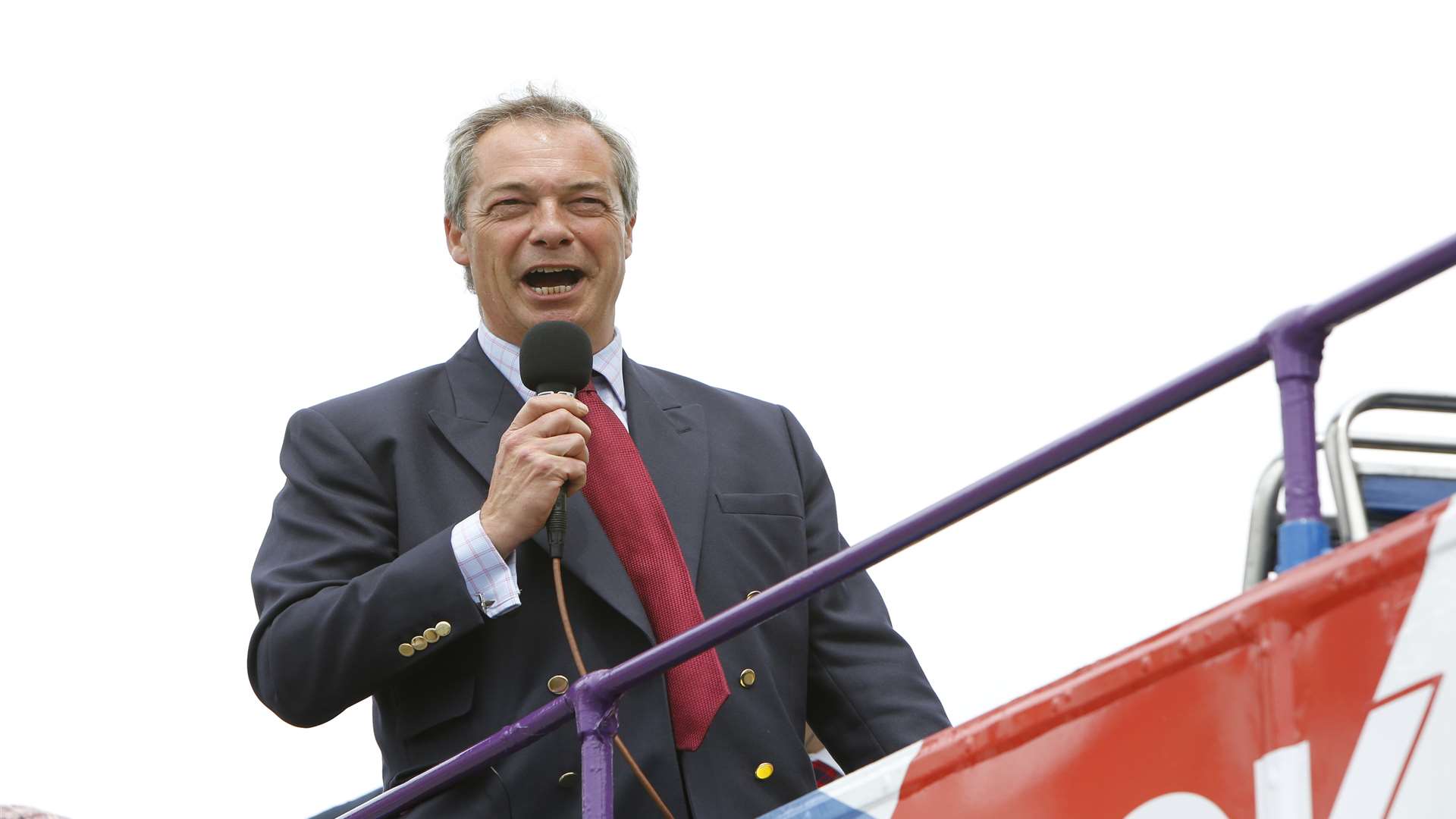 Ex-Ukip leader Nigel Farage visiting Ramsgate on his battle bus