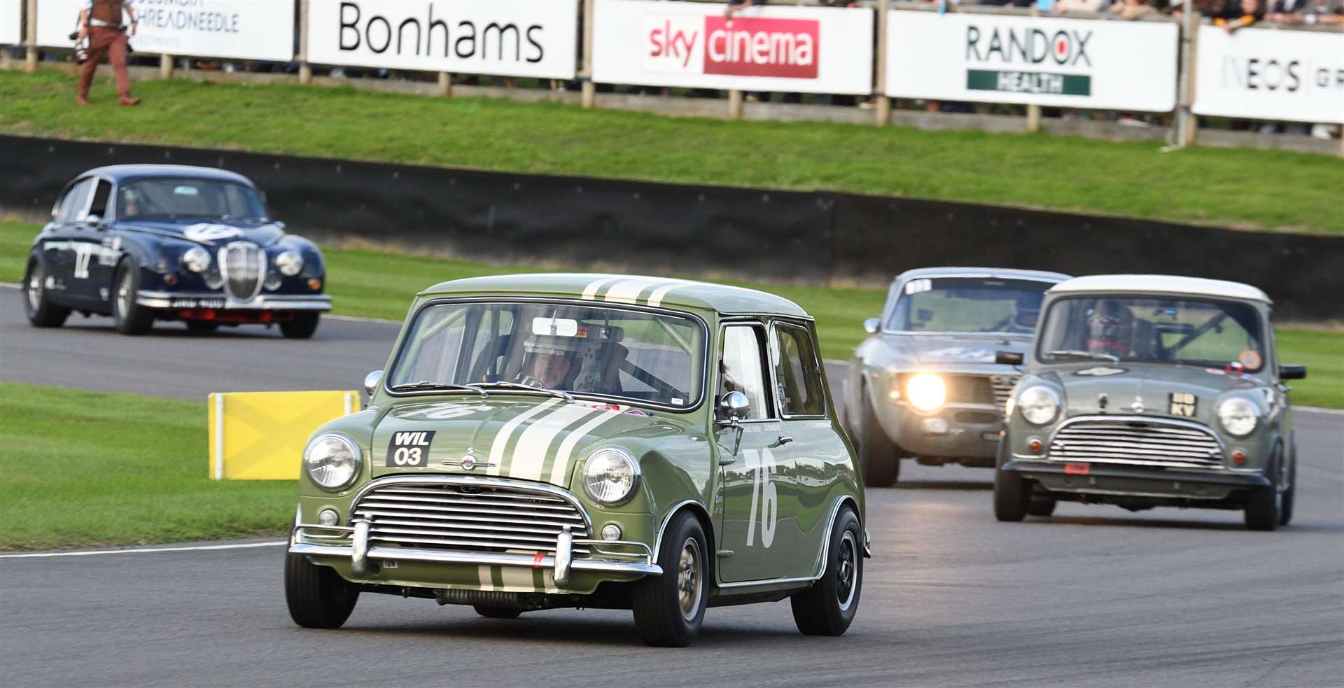 Nick Swift (76), from Tenterden, leads Bill Sollis (80), from Tonbridge, in the second St Mary's Trophy race. Picture: Simon Hildrew