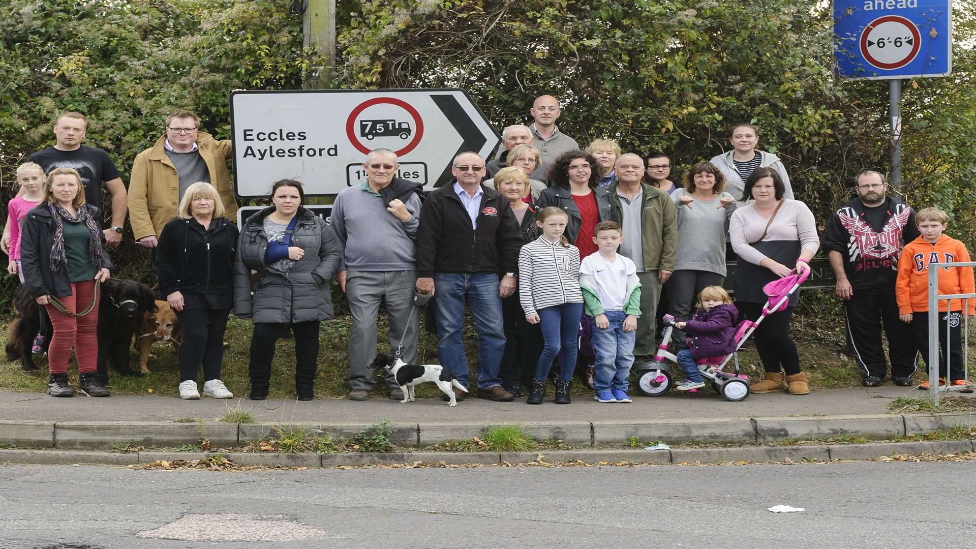 Residents have started a petition to improve safety at the junction of Bull Lane and Pilgrims Way.