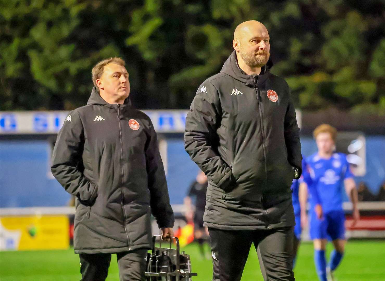 Hythe Town manager Steve Watt, right, with assistant boss Alex Flisher. Picture: Helen Cooper