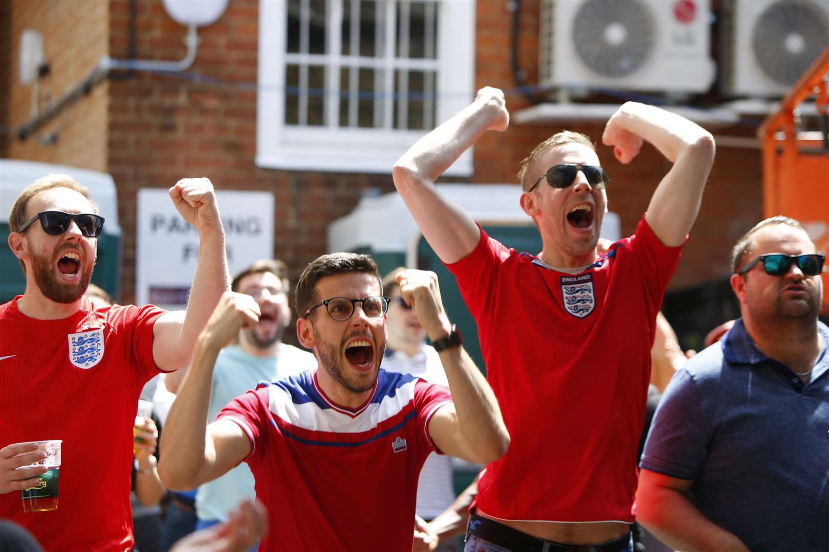 Fans at the now infamous England v Panama match at the Source Bar, Maidstone