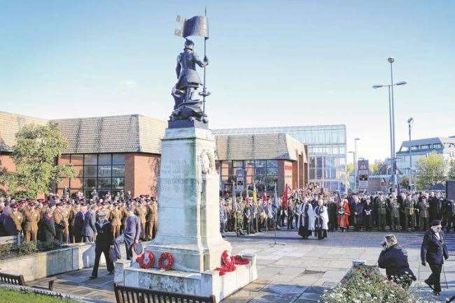 Maidstone Remembrance Parade and wreath laying. Picture by: Matthew Walker