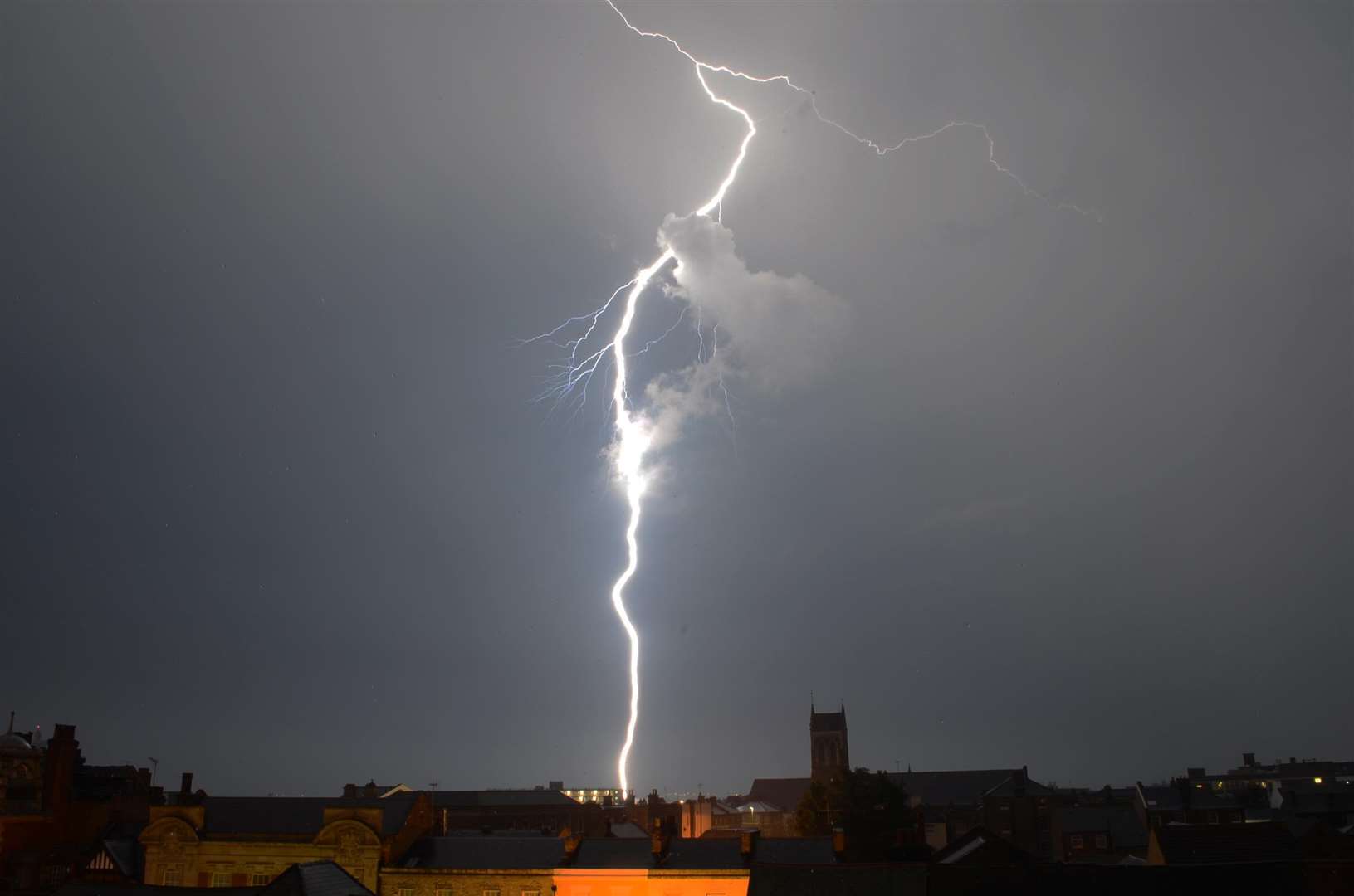 Lightning seen over Gravesend. Picture: Jason Arthur
