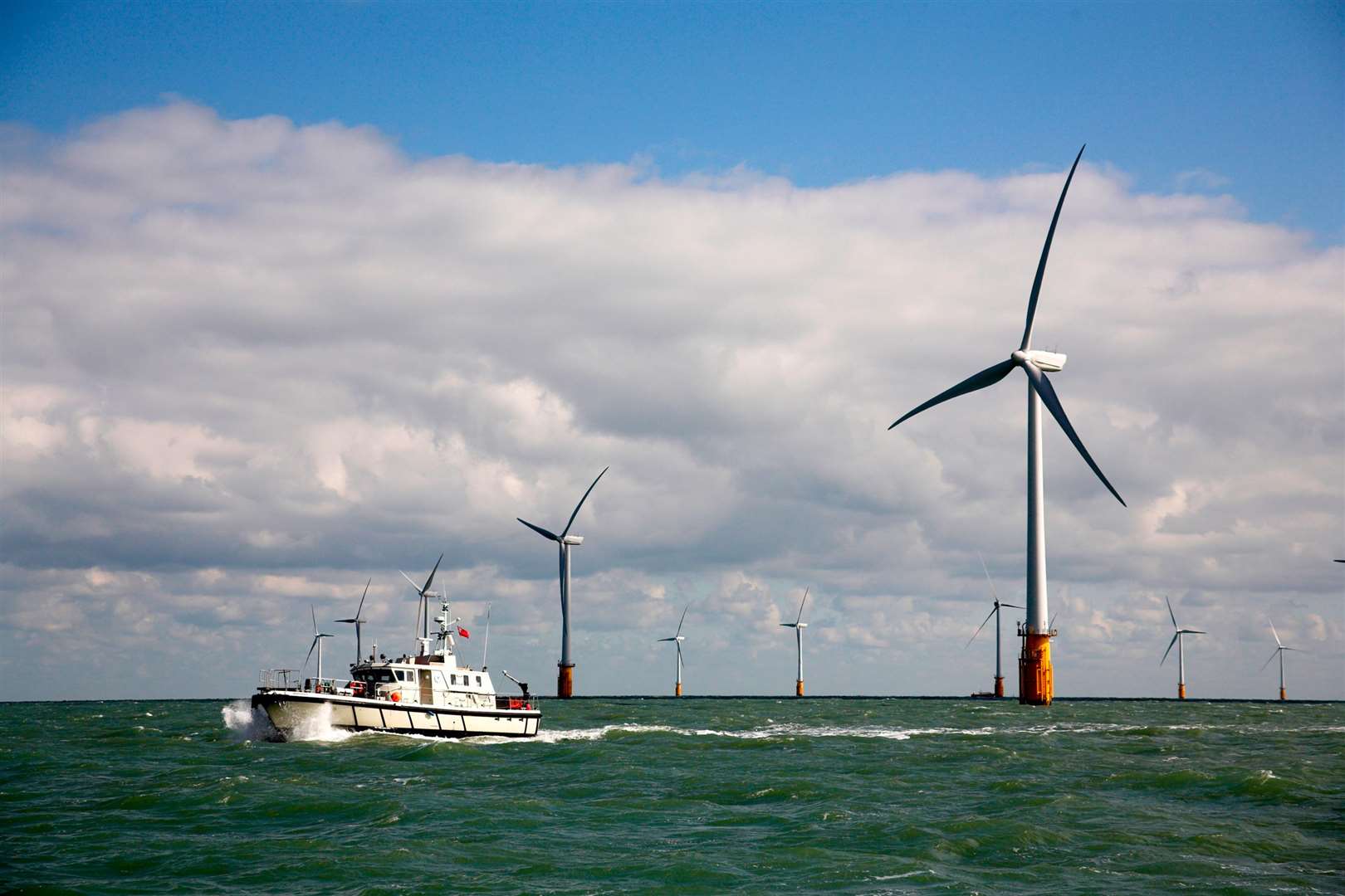 Thanet Offshore Wind Farm is around 12km off Foreness Point, near Margate