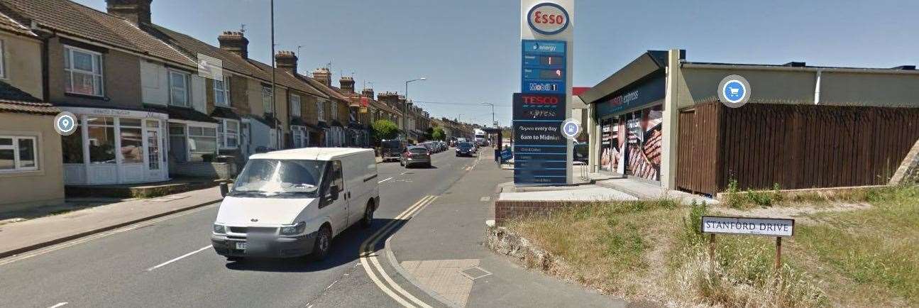 The attack happened outside the Esso and Tesco Express in Tonbridge Road, Maidstone