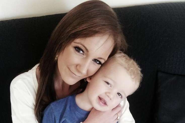 Kayleigh Duff with her three-year-old son Kai
