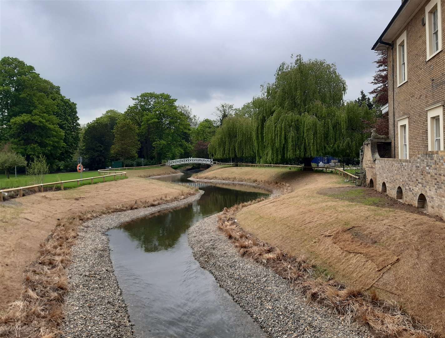 River Darent restoration work has also been completed on-site. Photo: Sean Delaney