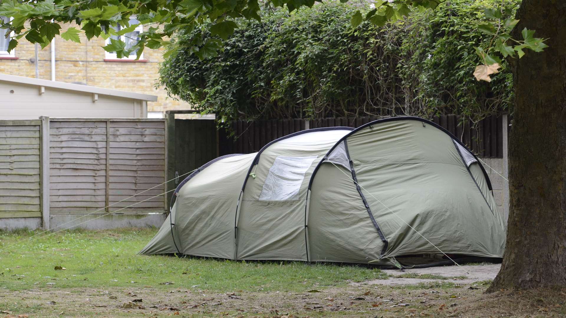 The tent where Wayne Myers has been living for two years.