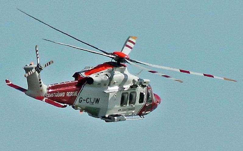 A coastguard rescue helicopter airlifted the collapsed man near Warden Point, Sheppey. Picture: Stock