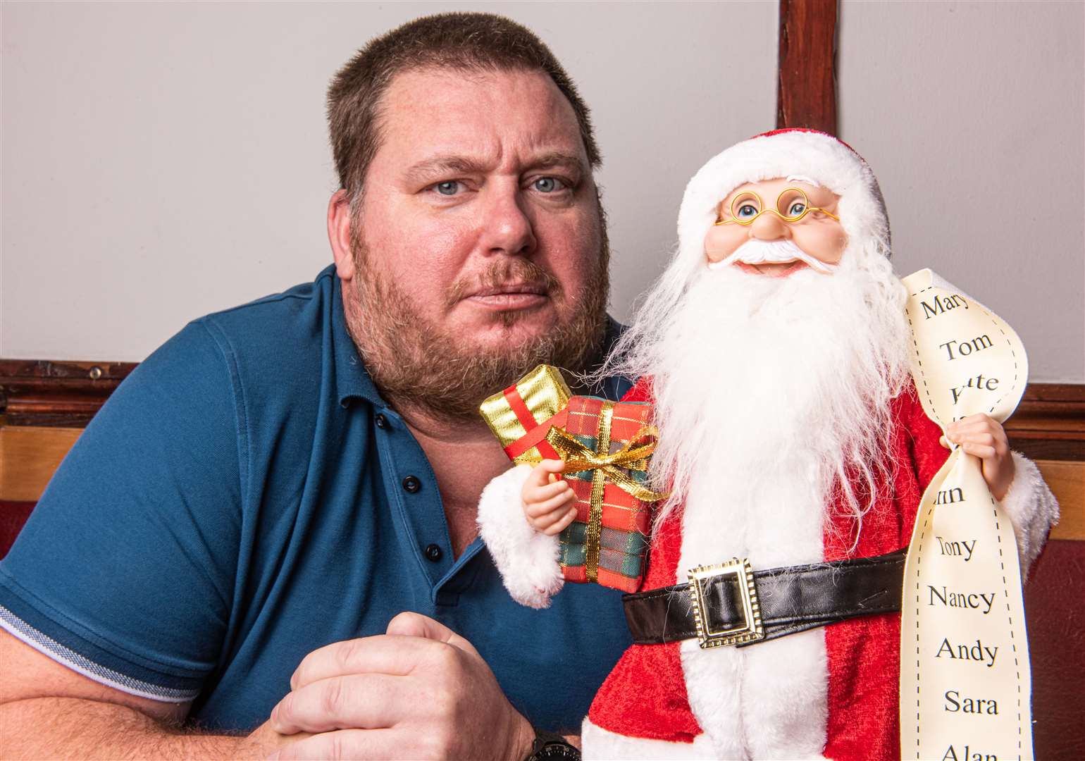 Garry Hollidge, from Whitstable, is terrified of dancing Santas. Jam Press/Sonja Horsman