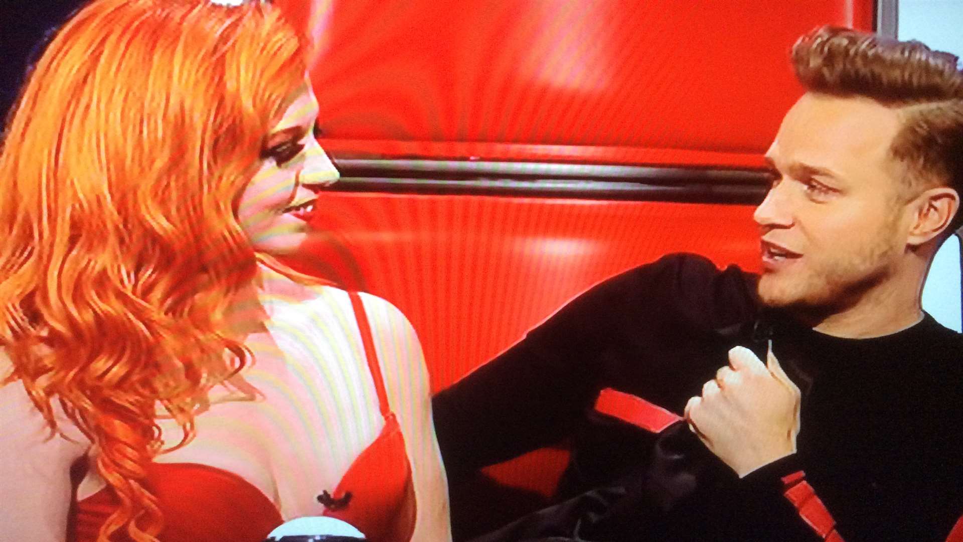 Ivy Paige with Olly Murs on ITV's The Voice