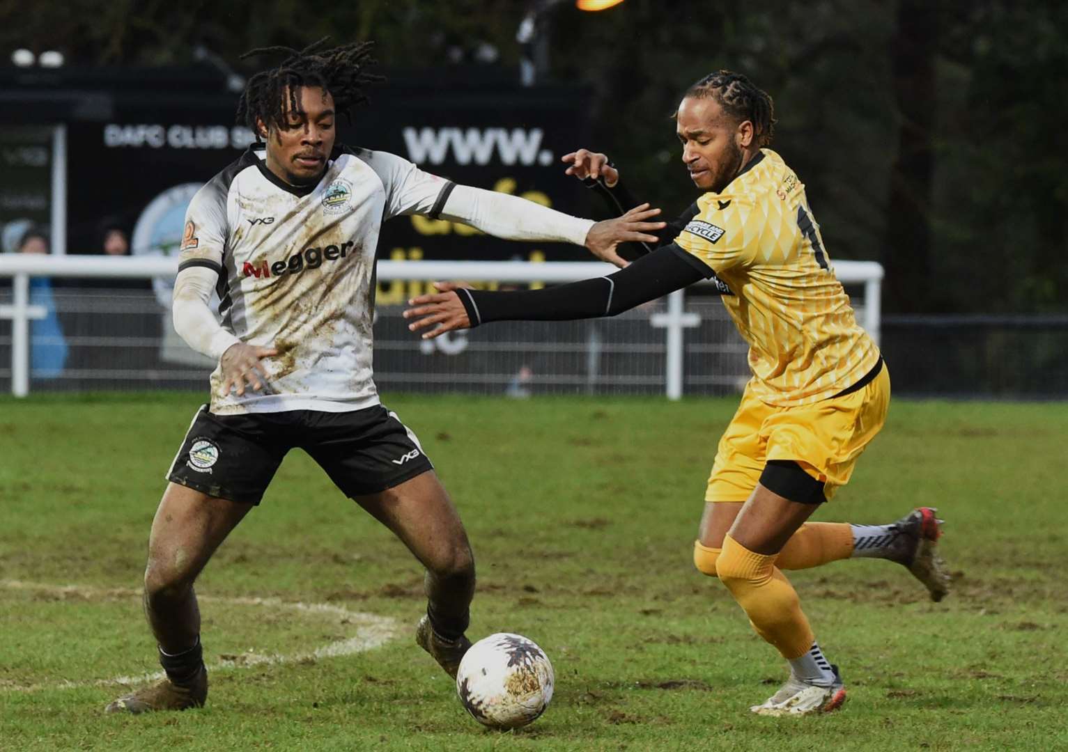 Action from Dover’s derby defeat by Maidstone. Picture: Steve Terrell