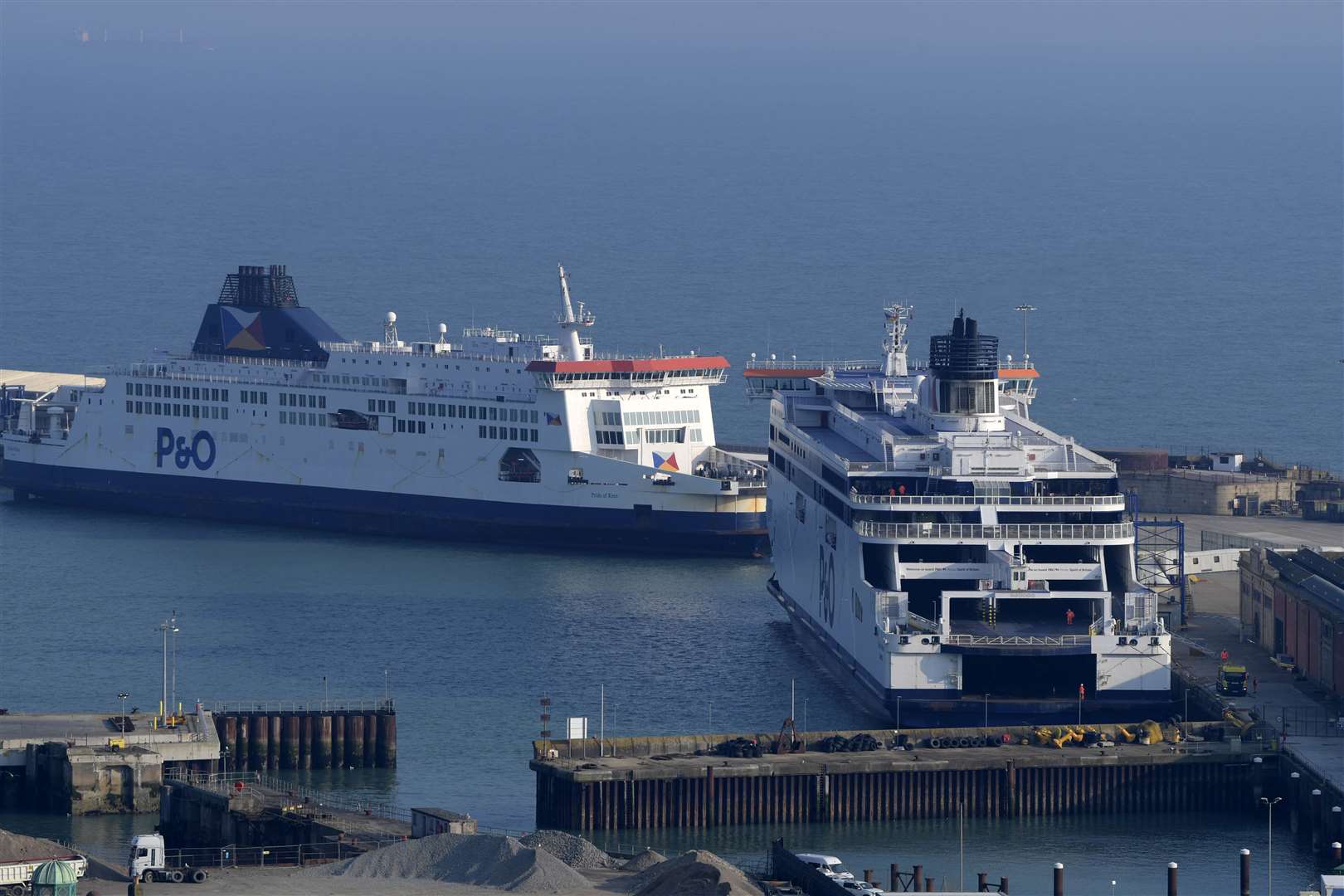 P&O ferries were left tethered to the dock for most of April. Picture: Barry Goodwin